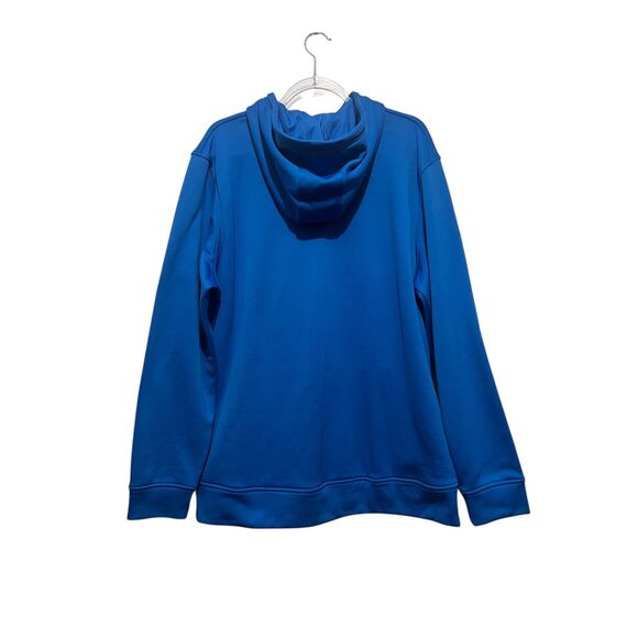 Under Armour Men’s XL ColdGear Blue Hoodie Loose Fit Poly Fleece Pullover - Picture 2 of 4